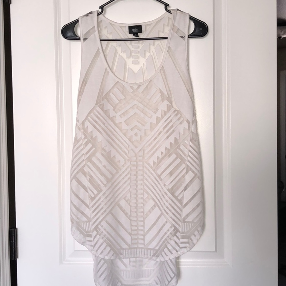 Sheer Tribal Print Tank